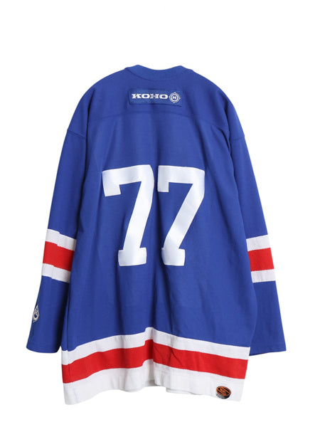 90s レンジャーズ メッシュ ホッケー ジャージ メンズ XL / オールド NHL オフィシャル アイスホッケー ユニフォーム ゲームシャツ 重ね着