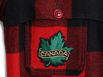 70s USA製 ウールリッチ ダブル マッキーノ ジャケット メンズ S 白タグ ヴィンテージ ハンティング ウール フルジップ ブロック チェック