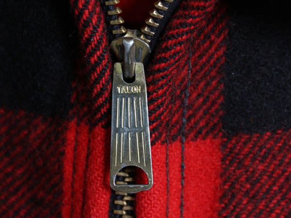 70s USA製 ウールリッチ ダブル マッキーノ ジャケット メンズ S 白タグ ヴィンテージ ハンティング ウール フルジップ ブロック チェック