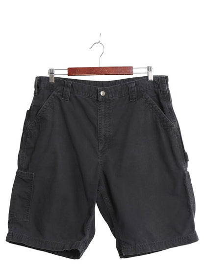 カーハート ペインター ショートパンツ メンズ 36 古着 コットン キャンバス ショーツ 短パン ダック ワーク ハーフパンツ ワンポイント 黒