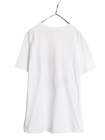 80s USA製 ミッキー プリント Tシャツ メンズ レディース XL 小さめ L 程 ヴィンテージ ディズニー オフィシャル イラスト キャラクター 白