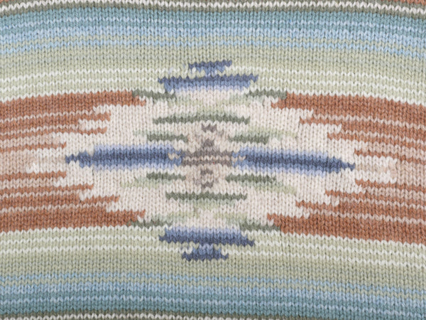 90s ローレン ラルフローレン ネイティブ ボーダー ニット セーター レディース S オールド ポロ ウール 手編み ハンドメイド ハイネック 