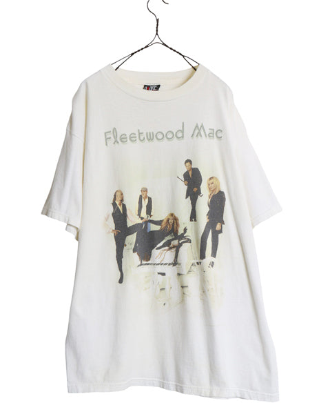 90s ★ フリートウッドマック イラスト プリント Tシャツ メンズ XL オールド 当時物 オフィシャル バンド ロック 大きいサイズ 白 GIANT