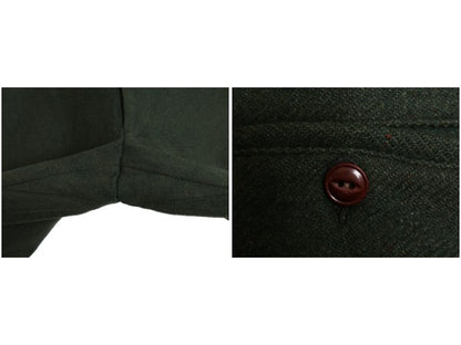 40s ★ ノータック ヘビー ウール パンツ メンズ 実寸 34 28 程/ 古着 ヴィンテージ コの字 ジッパーフライ ワイド ストレート トラウザー