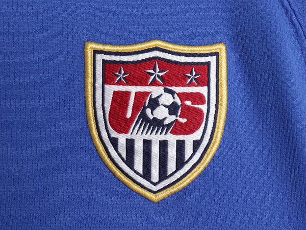 00s ナイキ アメリカ 代表 サッカー プラクティス シャツ メンズ M / 古着 オールド 当時物 フットボール トレーニング USA カットソー 青