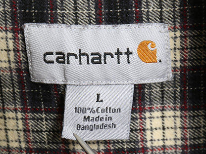 US企画 カーハート チェック 長袖 フランネル ボタンダウン シャツ メンズ L / 古着 ネルシャツ ワーク ミドルウェイト マルチカラー 廃盤
