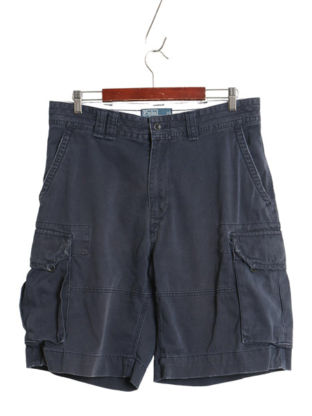 00's ポロ ラルフローレン カーゴ ショーツ メンズ 34 / オールド ヴィンテージ 加工 ショートパンツ チノ ミリタリー タイプ M-65 M-51 紺