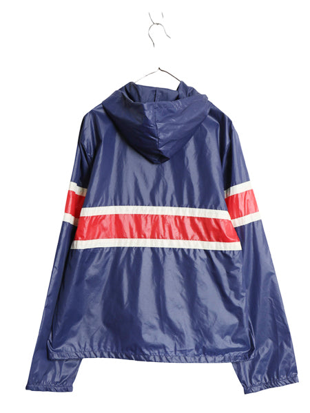 70s 80s ラコステ ナイロン アノラック パーカー ジャケット メンズ M / 古着 ヴィンテージ プルオーバー ハーフジップ フード パッカブル