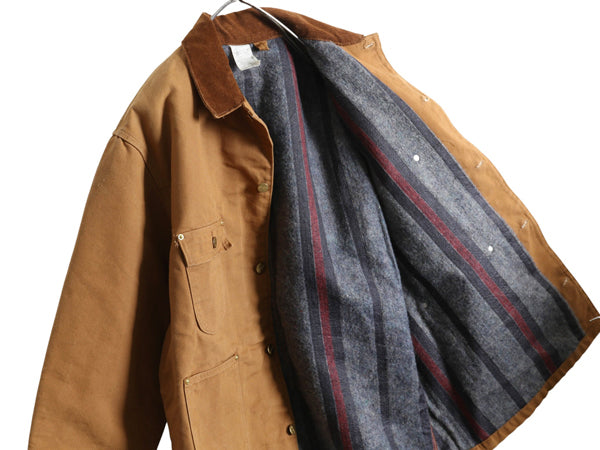 ほぼ デッドストック 80s USA製 カーハート チョア コート メンズ XL ヴィンテージ ダック カバーオール ジャケット ブランケット ライナー