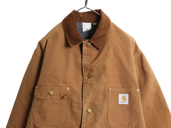 ほぼ デッドストック 80s USA製 カーハート チョア コート メンズ XL ヴィンテージ ダック カバーオール ジャケット ブランケット ライナー