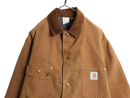 ほぼ デッドストック 80s USA製 カーハート チョア コート メンズ XL ヴィンテージ ダック カバーオール ジャケット ブランケット ライナー