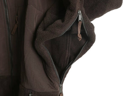 ノースフェイス フード付き デナリ ジャケット メンズ L / フリース ナイロン パーカー ジャンパー フルジップ ブルゾン ブラウン ゆったり