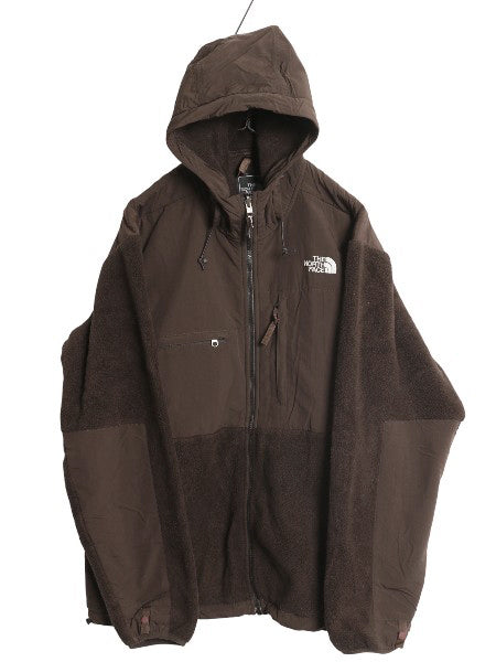 ノースフェイス フード付き デナリ ジャケット メンズ L / フリース ナイロン パーカー ジャンパー フルジップ ブルゾン ブラウン ゆったり