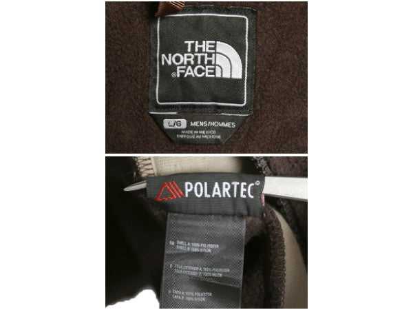 ノースフェイス フード付き デナリ ジャケット メンズ L / フリース ナイロン パーカー ジャンパー フルジップ ブルゾン ブラウン ゆったり