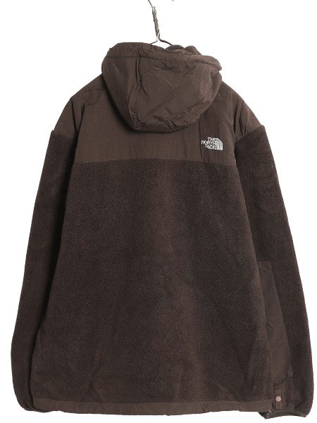 ノースフェイス フード付き デナリ ジャケット メンズ L / フリース ナイロン パーカー ジャンパー フルジップ ブルゾン ブラウン ゆったり