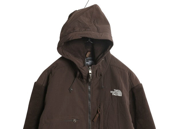 ノースフェイス フード付き デナリ ジャケット メンズ L / フリース ナイロン パーカー ジャンパー フルジップ ブルゾン ブラウン ゆったり