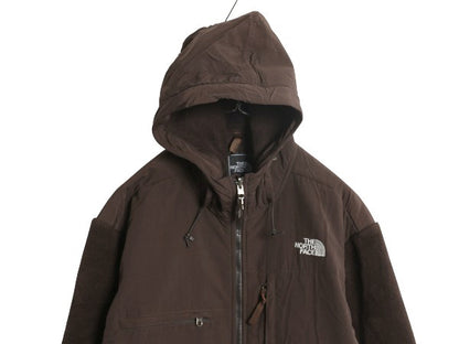 ノースフェイス フード付き デナリ ジャケット メンズ L / フリース ナイロン パーカー ジャンパー フルジップ ブルゾン ブラウン ゆったり
