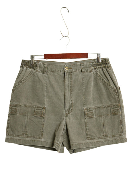 90s エルエルビーン キャンバス ブッシュ ショートパンツ メンズ 36 / オールド アウトドア ショーツ 短パン ダック カーゴ ハーフパンツ