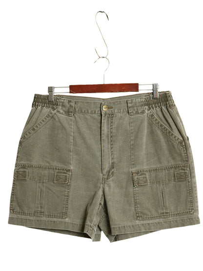 90s エルエルビーン キャンバス ブッシュ ショートパンツ メンズ 36 / オールド アウトドア ショーツ 短パン ダック カーゴ ハーフパンツ