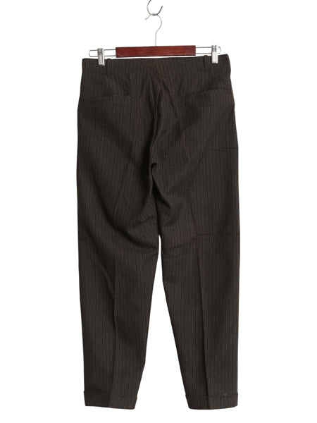 デッドストック 30s ★ ストライプ ワーク スラックス パンツ メンズ 31 28 / 新品 ヴィンテージ ウール コットン テーパード ボタンフライ