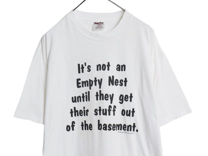 90s ジョーク メッセージ プリント 半袖 Tシャツ メンズ XL オールド ヘビーウェイト コットン カットソー シングルステッチ 大きいサイズ