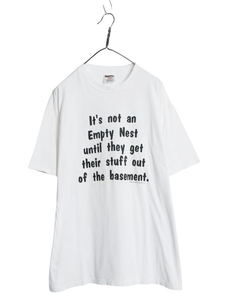 90s ジョーク メッセージ プリント 半袖 Tシャツ メンズ XL オールド ヘビーウェイト コットン カットソー シングルステッチ 大きいサイズ