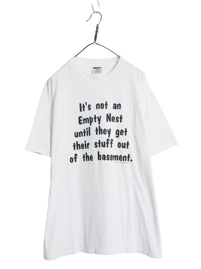 90s ジョーク メッセージ プリント 半袖 Tシャツ メンズ XL オールド ヘビーウェイト コットン カットソー シングルステッチ 大きいサイズ