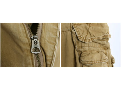 00s ポロ ラルフローレン カーゴ ショーツ メンズ 36 オールド ヴィンテージ 加工 ショートパンツ ヘリンボーン ミリタリー ノータック 茶