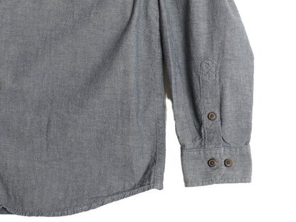 US企画 カーハート ボタンダウン 長袖 シャンブレー シャツ メンズ L / 古着 LOOSE FIT ワーク コットン ワンポイント ポケット付き ブルー