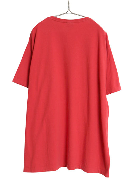 00s ポロ ラルフローレン ポケット付き 半袖 Tシャツ メンズ L 古着 オールド シングルステッチ ワンポイント ポニー 耳付き ポケT 無地 赤
