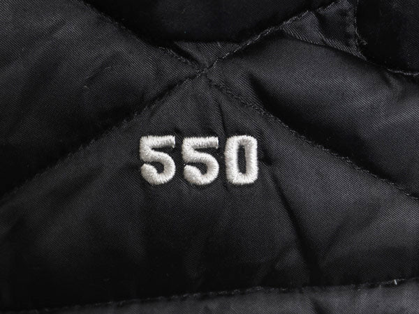 ノースフェイス ナイロン ダウン ベスト キッズ M レディース XS 程/ 古着 フルジップ キルティング 550フィル ハイネック 重ね着 ブラック