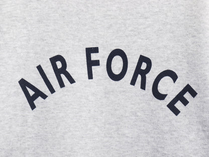 USA製 米軍実物 US AIR FORCE プリント スウェット メンズ XS 15年製 トレーナー 裏起毛 エアフォース ミリタリー 軍物 空軍 霜降り グレー