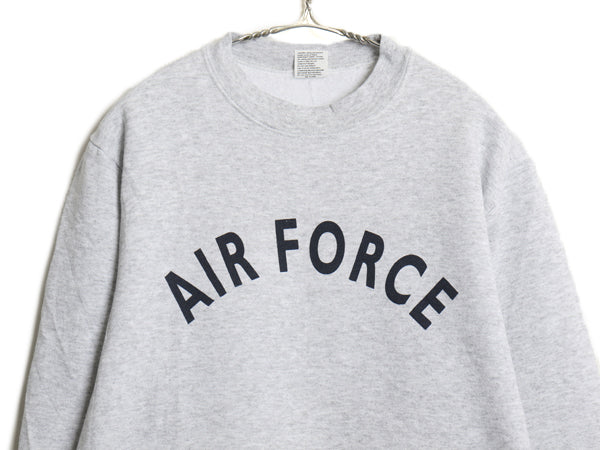 USA製 米軍実物 US AIR FORCE プリント スウェット メンズ XS 15年製 トレーナー 裏起毛 エアフォース ミリタリー 軍物 空軍 霜降り グレー