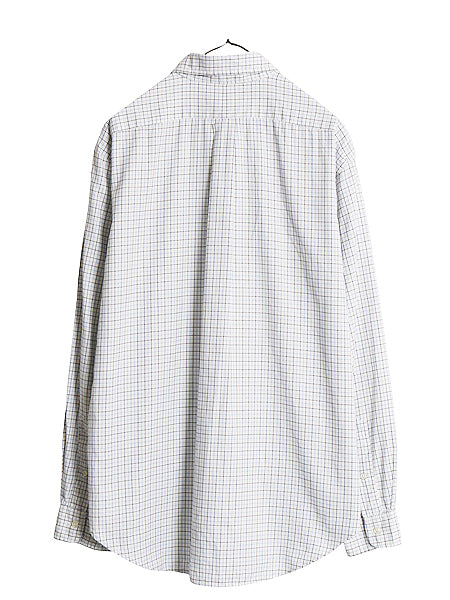 00s ラルフローレン チェック 長袖 ボタンダウン シャツ メンズ L オールド ポロ CLASSIC FIT コットン ポニー ワンポイント マルチカラー