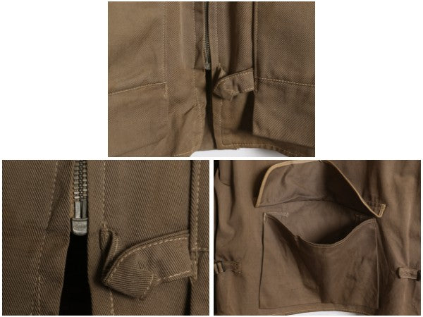 50s ★ MASLAND フィッシング ジャケット メンズ M 程/ ヴィンテージ アウトドア バネ CROWN フルジップ ショート丈 ハンティング コットン
