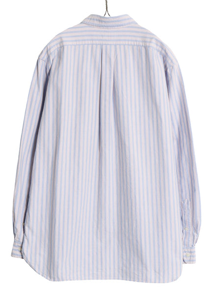 00s ラルフローレン ストライプ 長袖 ボタンダウン シャツ メンズ L / オールド ポロ CLASSIC FIT オックスフォード ポニー ワンポイント
