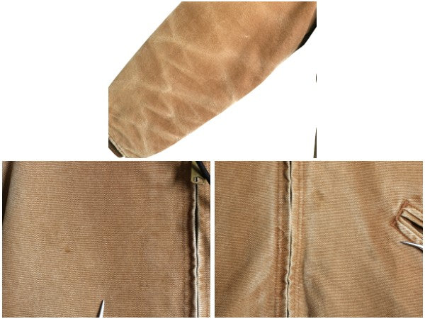 US企画 カーハート ダック シエラ ジャケット メンズ L 程 ワーク フルジップ フード パーカー 裏 ボア パイル フリース ブルゾン ブラウン