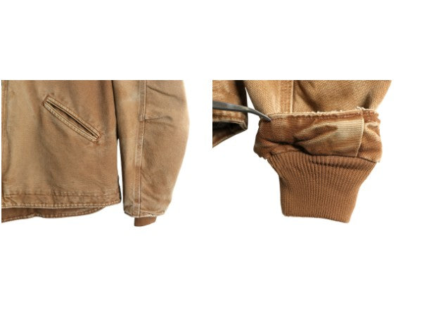 US企画 カーハート ダック シエラ ジャケット メンズ L 程 ワーク フルジップ フード パーカー 裏 ボア パイル フリース ブルゾン ブラウン