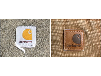 US企画 カーハート ダック シエラ ジャケット メンズ L 程 ワーク フルジップ フード パーカー 裏 ボア パイル フリース ブルゾン ブラウン