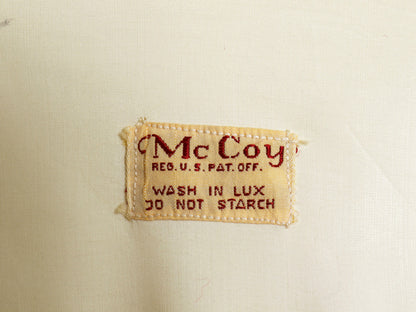 40s ★ McCoy シルク 長袖 シャツ メンズ M 程/ 古着 ヴィンテージ ポケット付き ドレス フォーマル 無地 アイボリー ナチュラル シンプル