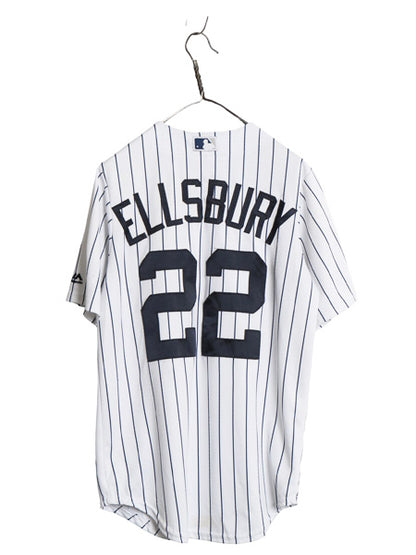 ヤンキース ベースボール シャツ メンズ S / MLB オフィシャル マジェスティック 大リーグ ユニフォーム ゲームシャツ 半袖シャツ ジャージ