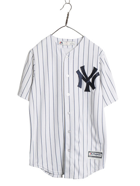 ヤンキース ベースボール シャツ メンズ S / MLB オフィシャル マジェスティック 大リーグ ユニフォーム ゲームシャツ 半袖シャツ ジャージ