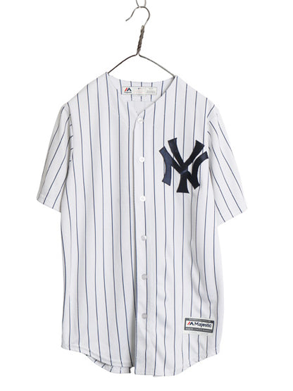 ヤンキース ベースボール シャツ メンズ S / MLB オフィシャル マジェスティック 大リーグ ユニフォーム ゲームシャツ 半袖シャツ ジャージ