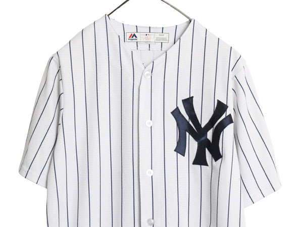 ヤンキース ベースボール シャツ メンズ S / MLB オフィシャル マジェスティック 大リーグ ユニフォーム ゲームシャツ 半袖シャツ ジャージ