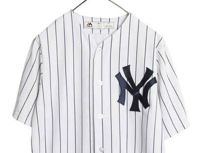 ヤンキース ベースボール シャツ メンズ S / MLB オフィシャル マジェスティック 大リーグ ユニフォーム ゲームシャツ 半袖シャツ ジャージ