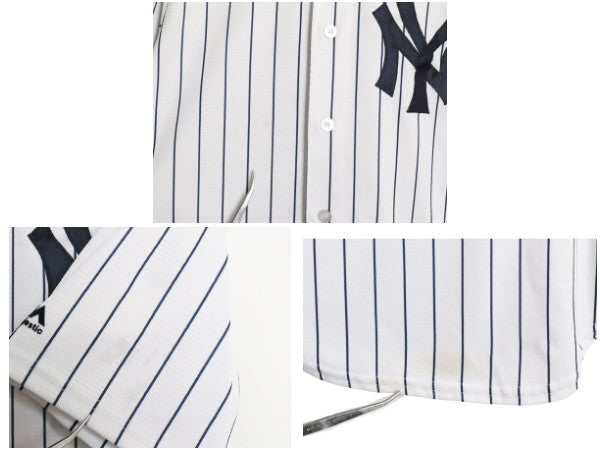 ヤンキース ベースボール シャツ メンズ S / MLB オフィシャル マジェスティック 大リーグ ユニフォーム ゲームシャツ 半袖シャツ ジャージ