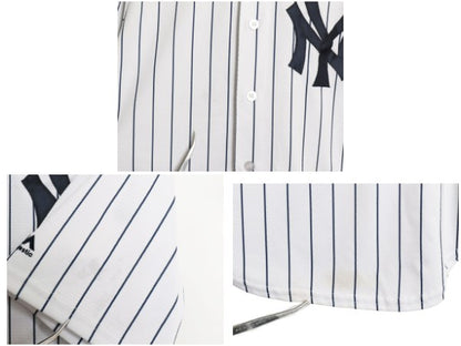 ヤンキース ベースボール シャツ メンズ S / MLB オフィシャル マジェスティック 大リーグ ユニフォーム ゲームシャツ 半袖シャツ ジャージ