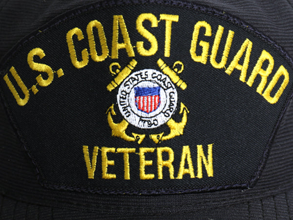 デッドストック USA製 USCG ワッペン 刺繍 ベースボール キャップ フリーサイズ 帽子 沿岸警備隊 ミリタリー 軍物 トラッカー ハット 濃紺