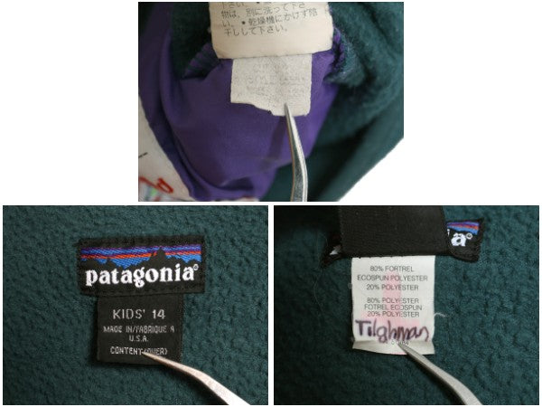 雪なし 90s USA製 パタゴニア ハーフジップ シンチラ フリース ジャケット キッズ XL レディース XS オールド マースピアル プルオーバー