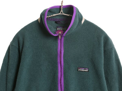 雪なし 90s USA製 パタゴニア ハーフジップ シンチラ フリース ジャケット キッズ XL レディース XS オールド マースピアル プルオーバー